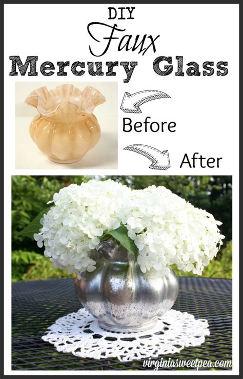 Diy Mercury Glass Vase Sweet Pea