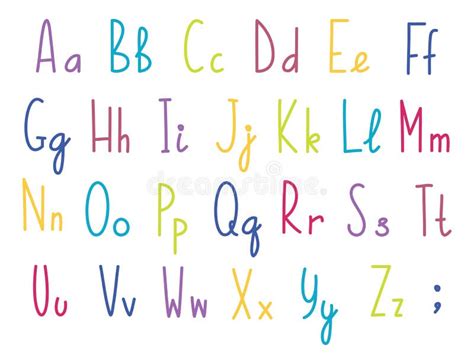Colorful English Or Latin Alphabet Cute And Funny For Children Theme
