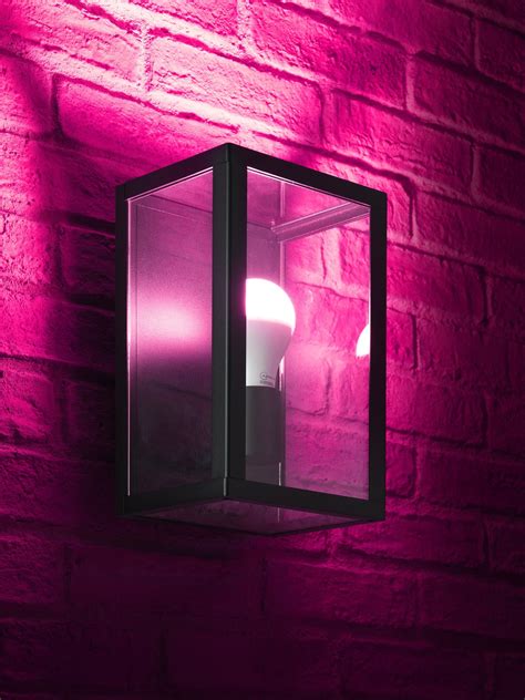 Auraglow Glass Box Wall Light - Colour Changing - Auraglow ...
