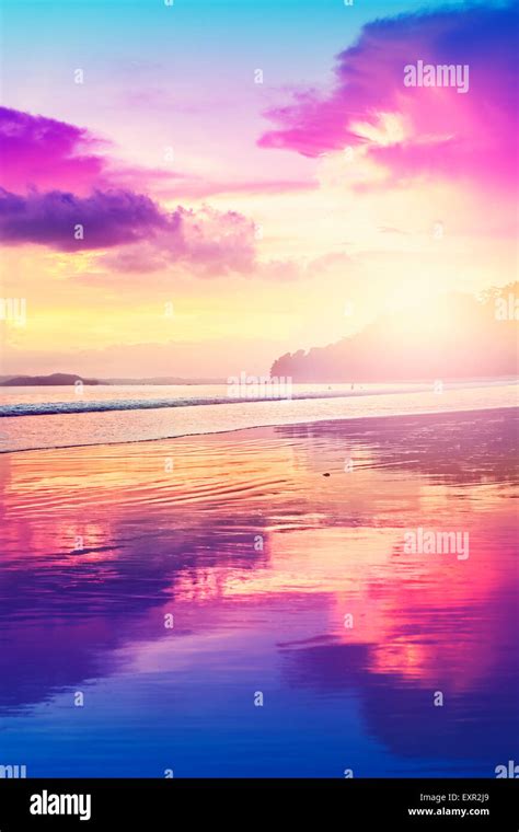 Colorful Beach Sunset Wallpaper