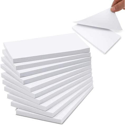 10 Pack Small Blank Memo Pads Plain Writing Notepads Scratch Pad 50