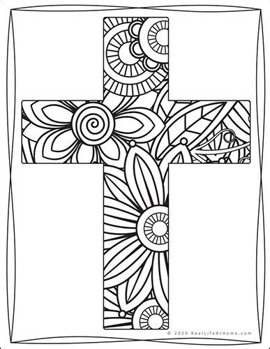 Cross Mandala Coloring Pages For Adults Coloring Pages