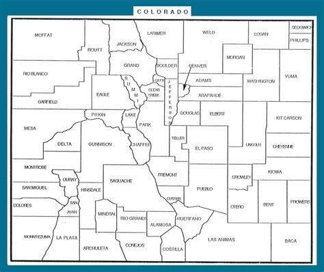 Map Of Colorado Counties Labelled Warehouse Of Ideas