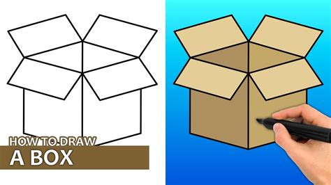 How To Draw A Box Easy Drawing Tutorial Youtube