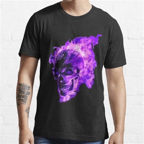 Purple Flaming Skull T Shirt For Sale By Wallfower Redbubble