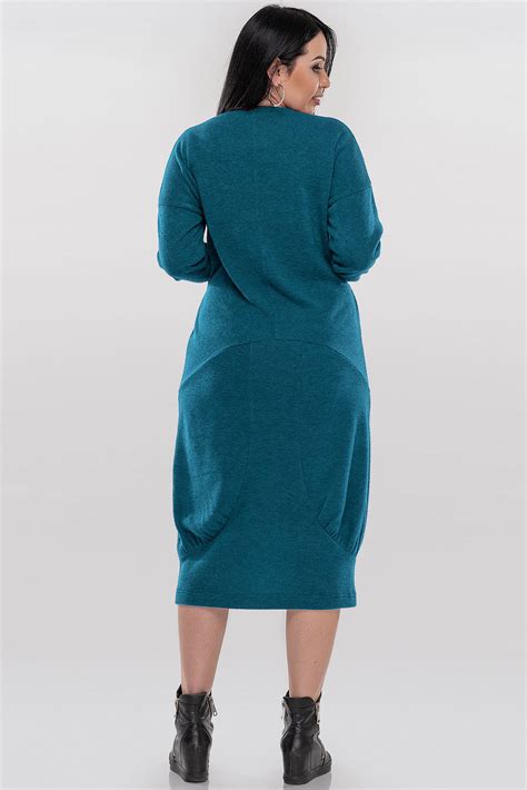 ᐉ платье оверсайз бирюзового цвета 286892 Vandv — купить по цене 1496