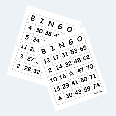 Bingo Cards Large Print Printable Bingo Cards Etsy