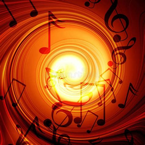 Swirling Fire With Music Notes Stock Illustration Illustration Of