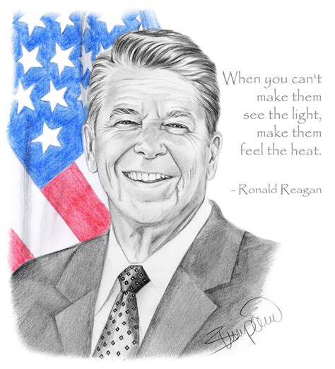 Ronald Reagan Pencil Portrait Etsy