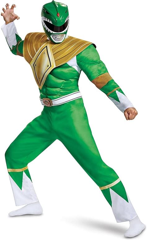 Power Rangers Mens Green Ranger Costume Clothing