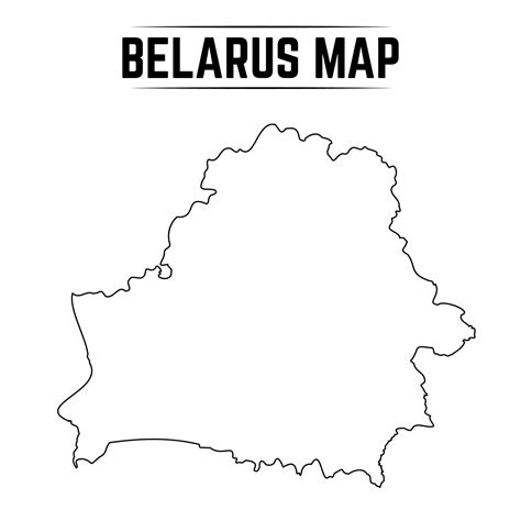 Outline Simple Map Of Belarus 3087858 Vector Art At Vecteezy