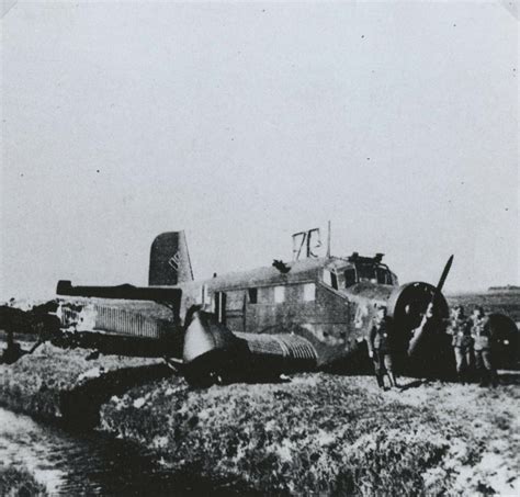 Asisbiz Fall Gelb Junkers Ju 52 3m Shot Down Over Valkenburg Airport