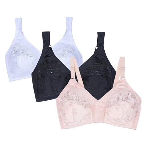 Womens Plus Size Wireless Full Coverage Embroidery Bra N Minimizer Unlined Bras H1120 In Bras
