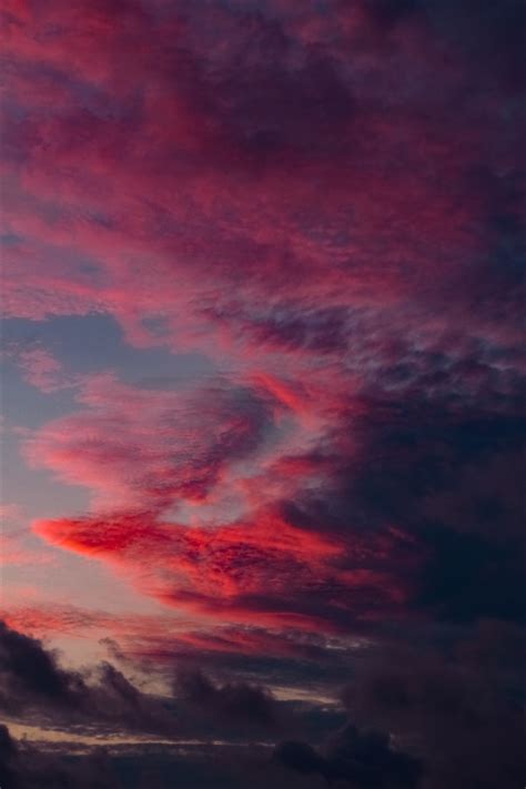 Wallpaper Peaceful Red Sunset Clouds Sky Iphone Wallp