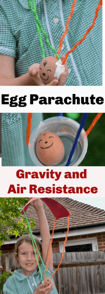 Parachute Egg Drop Experiment Gravity And Air Resistance Gravity