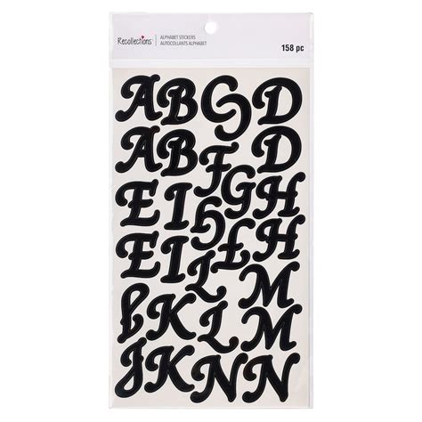 Large Elegant Black Alphabet Stickers Recollections™ Michaels