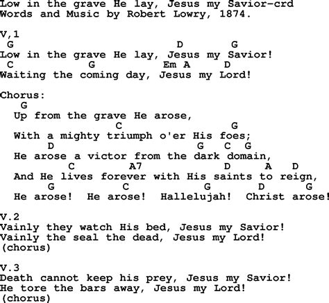 Top 500 Hymn Low In The Grave He Lay Jesus My Savior Lyrics Chords