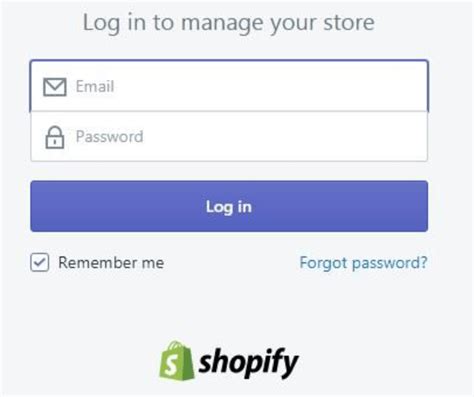 Shopify Login Hiddentechies