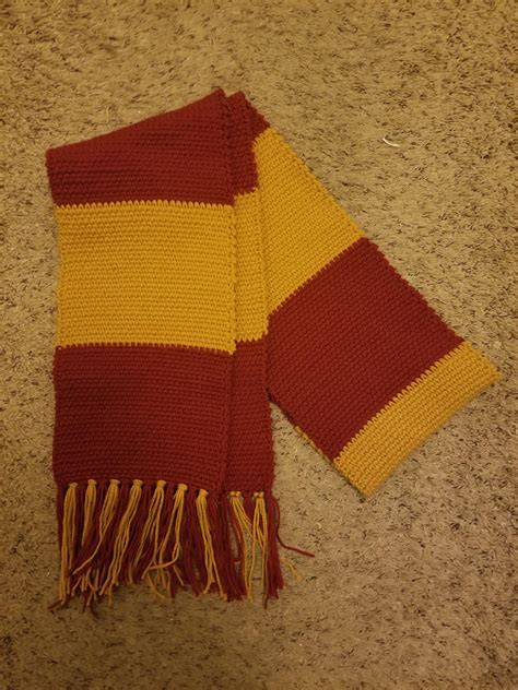 My First Gryffindor Scarf Is Finished Rcrochet