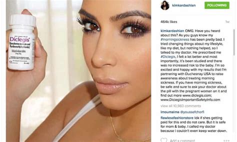 Kim Kardashian Forced To Delete Selfie Endorsing Morning Sickness Drug