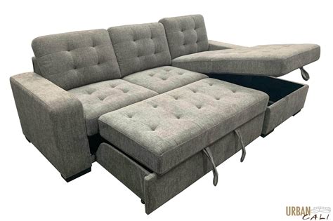 Urban Cali Lancaster U Shaped Sleeper Sectional Sofa Bed Canapé