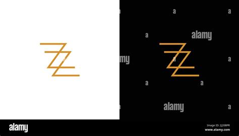 Diseño Exclusivo Y Moderno Del Logotipo De Las Iniciales De La Letra Zz