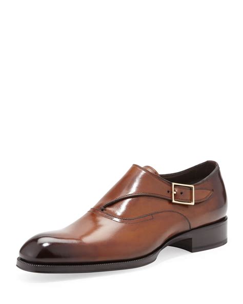 Lyst Tom Ford Edward Singlemonk Shoe In Brown For Men