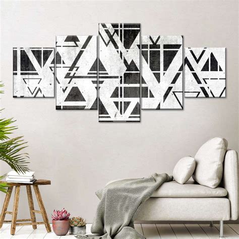 Geometric Abstract Triangles Wall Art Digital Art