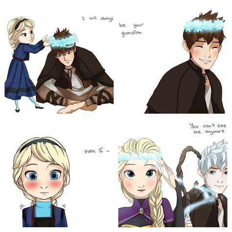 elsa s guardian jack frost aww now that s cute i love it and i m not even a jelsa shipper
