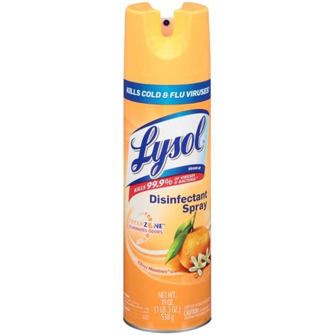 lysol citrus meadows scent disinfectant spray 19 oz instacart