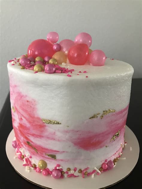 Pink Gold And White Cake Cake Gold And White Cake White Cake