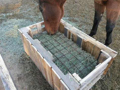 Slow Hay Feeder Made From 2 Pellet Crates Easy And Saves The Hay