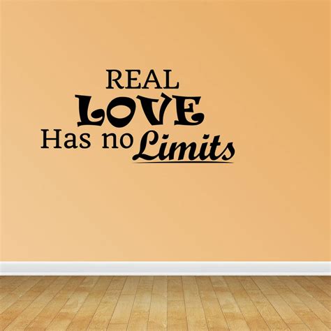 Love Has No Limits Quote Vinyl Wall Decals Vinyl Decals Romantic Quote