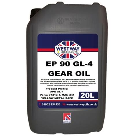 Hypoid Gear Oil Ep90 Api Gl4 20 Litre Yellow Metal Safe 20l Ebay