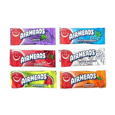 Airheads Assorted Mini Taffy Bars Bag Of 80 All City Candy