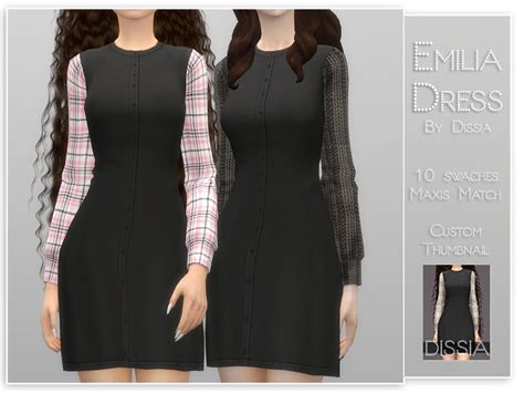 Emilia Dress By Dissia From Tsr • Sims 4 Downloads