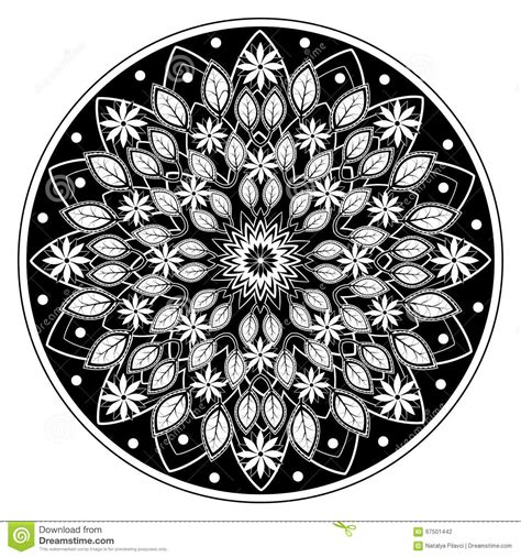 We have included 50 unique designs with animals, flowers, food, objects, and more! Flowers And Leaves Mandala Ornament Stock Vector ...