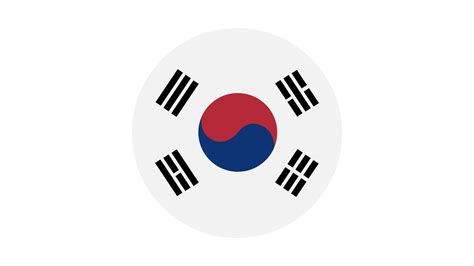 South Korea Flag Circle Vector Image And Icon 7686825 Vector Art At