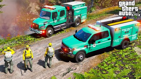Gta 5 Firefighter Mod Us Forest Service Brush Firetrucks Responding