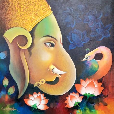 Ganesha By Sanjay Tandekar Lord Ganesha Paintings Original Art