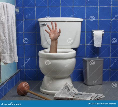 Hand Out Of The Toilet Stock Photo Image Of Conceptual 17253126