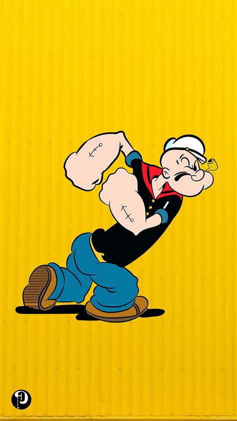 Popeye Amazing Cartoon Character Football Illustration Man