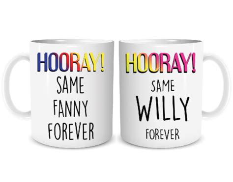 Funny Mugs Same Fanny Willy Forever Couples Mug Set Engagement Gifts WSDMUG EBay