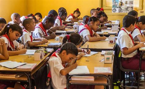 Santiago De Cuba Cuba Feb 1 2016 Children In The Classroom In The