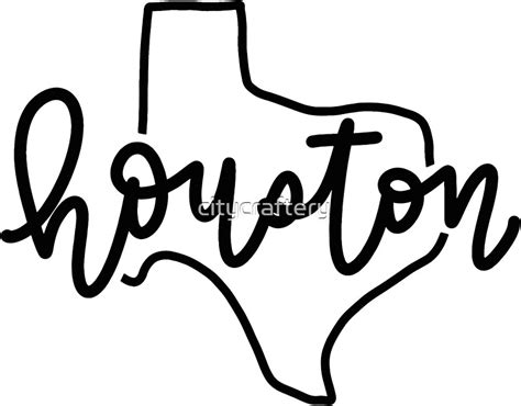 Houston Texas Art By Citycraftery Redbubble