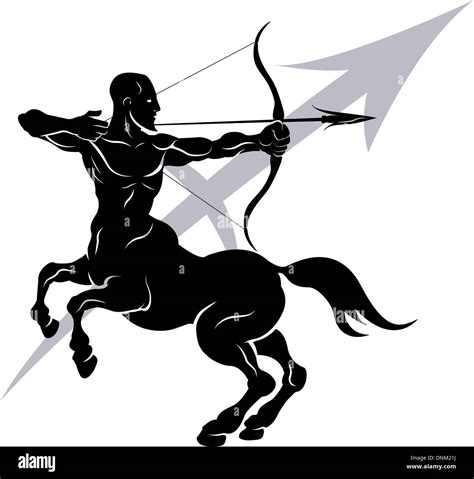 Illustration Of Sagittarius The Archer Or Centaur Zodiac Horoscope