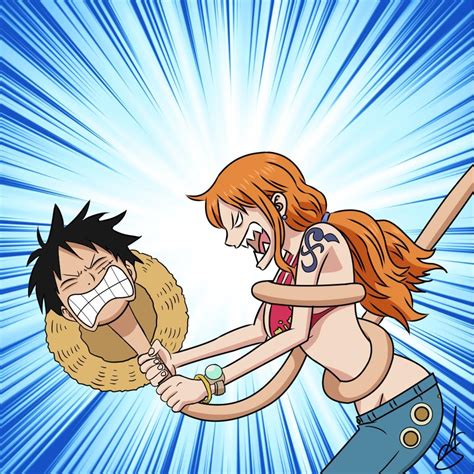 My Fan Art Of Luffy And Nami R Onepiece