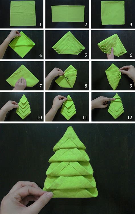How To Fold Christmas Tree Origami Sample