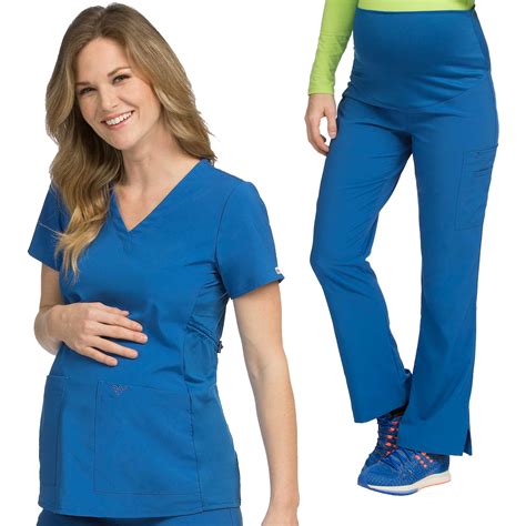 Med Couture Maternity Scrub Top And Maternity Scrub Pant Set Xs 3xl