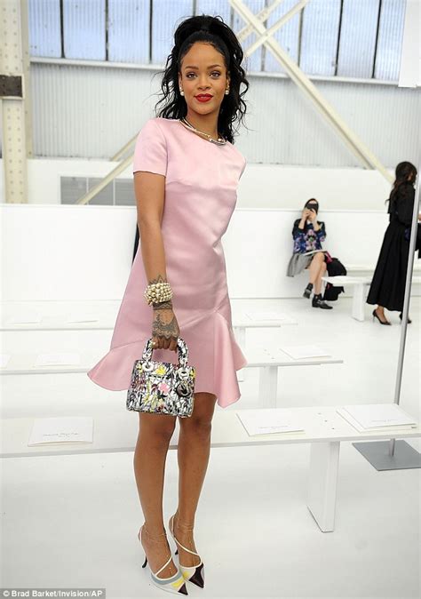 Rihanna Goes Demure In Pink Dress At Dior Cruise Fashion Show In